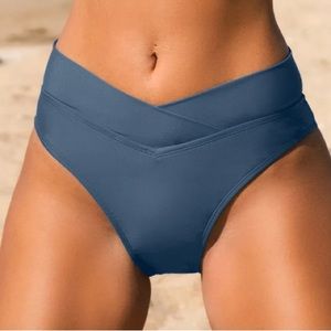 V Front High Waist Bikini Bottom